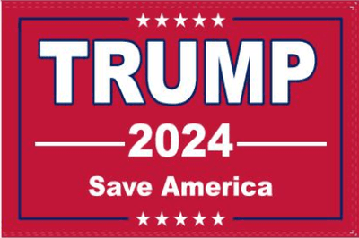 Trump 2024 Save America Red Flag - Made in USA.