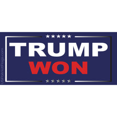 Trump Won Bumper Sticker.