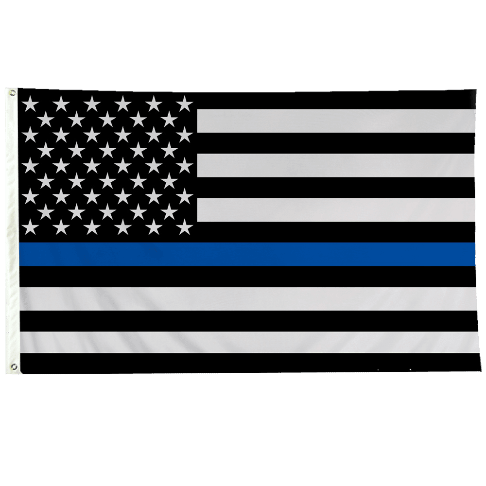 Thin Blue Line PVC US Flag Patch – Police/SWAT Morale Patch With Hook Fastener