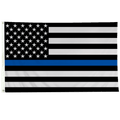 Thin Blue Line USA Flag 3x5 ft - Sewn Outdoor  Made in USA