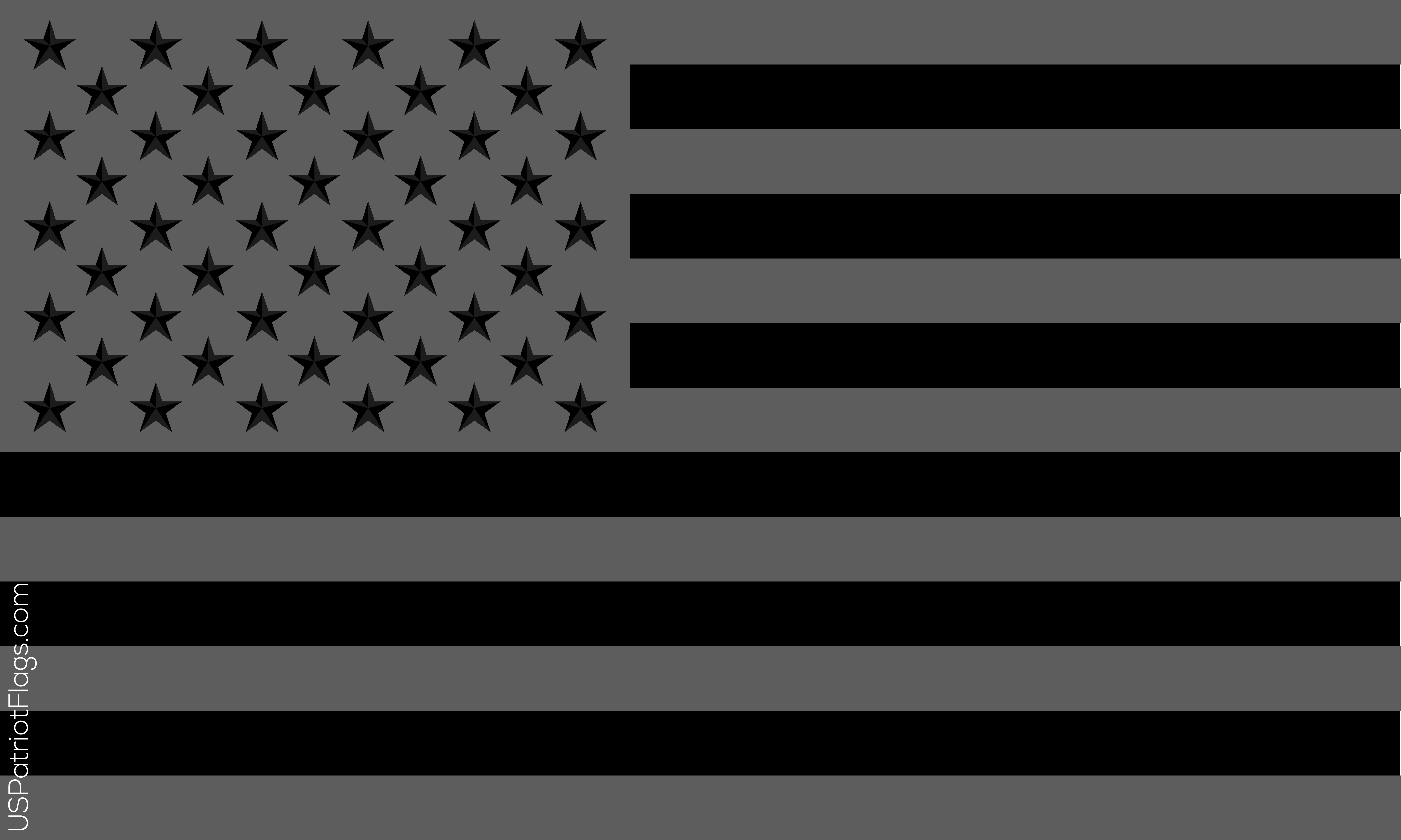 US Tactical American Flag Patch Black White 3 x 2 USA Iron On