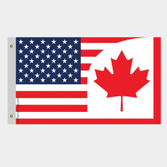 USA and Canada Friendship Flag - Made in USA