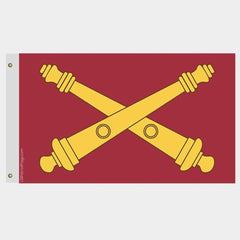 Field Artillery Branch US Army Flag - Made in USA.