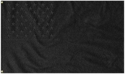 All Black American Flag Cotton Sewn.
