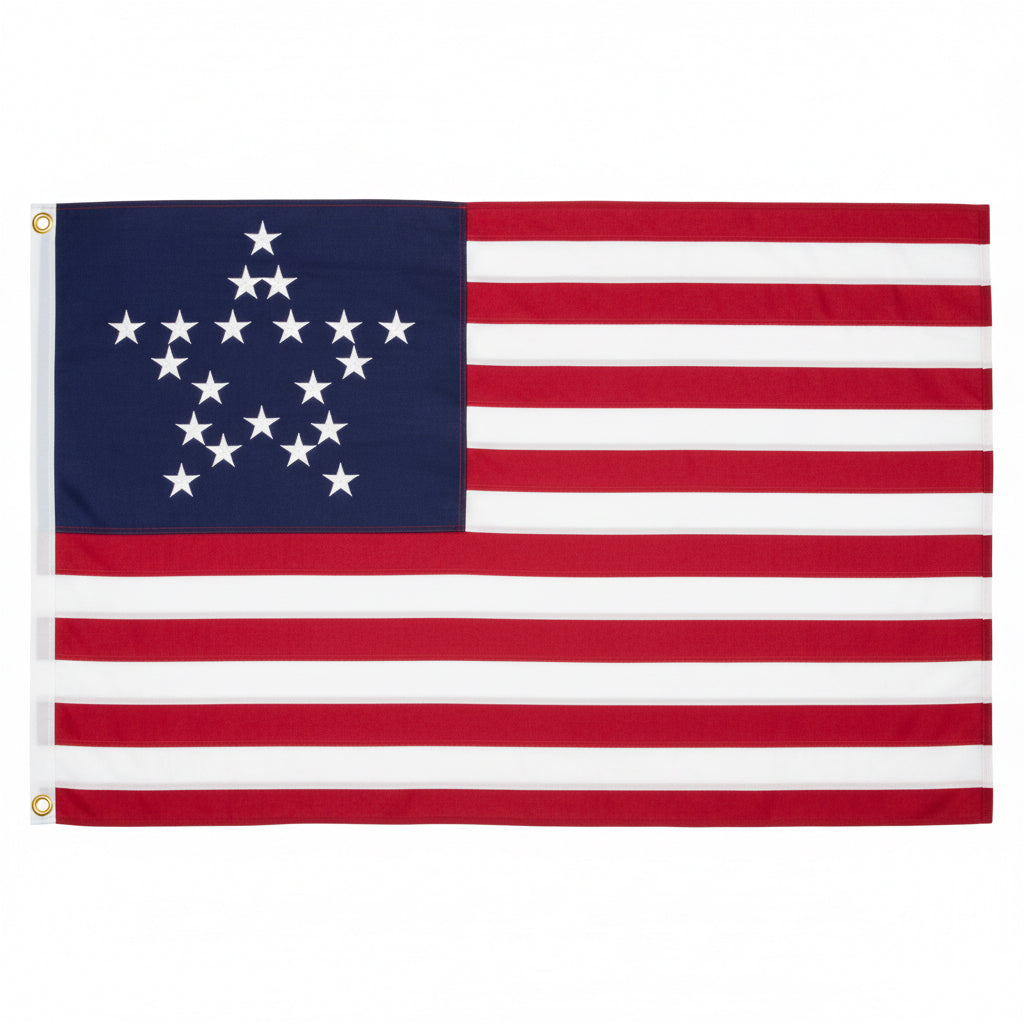 USA 20 Star Great Star Flag 3 X 5 ft. with grommets.
