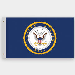 US Navy with Official Seal Flag Made in USA