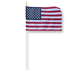 American Flag on a Stick Made in USA 12x18 inch