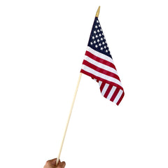 American Flag on a Stick Made in USA 12x18 inch