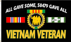 3'x5' Vietnam Veteran All Gave Some, 58479 Gave All Flag - Rough Tex.