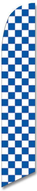 Blue and White Checkered Advertising Banner (Complete set).