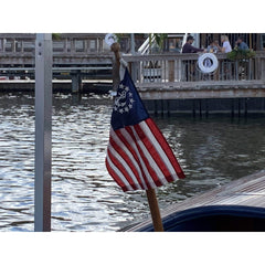 3'x5' US Yacht Ensign Flag Sewn and Applique Stars Made in USA.