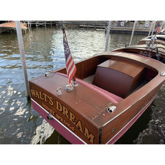 U.S. Yacht Ensign Sewn & Embroidered Nylon Flag 16" x 24" (USA MADE).