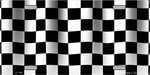 Waving Checkered Racing Flag License Plate Blank.