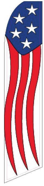 American Flag Streamer Advertising Flag (Complete set).