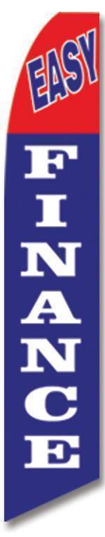 Blue and Red Easy Finance Advertising Flag (Flag Only).