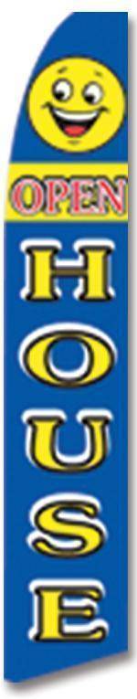 Blue Open House Advertising Flag (Complete set).