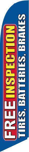Free Inspection Tires, Batteries, Brakes Advertising Banner (Complete set).