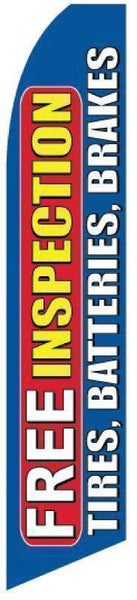Free Inspection Tires, Batteries, Brakes Advertising Flag (Complete se ...