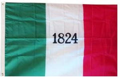 Alamo 1824 Original Flag 12"x18" on a stick.