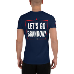 Let's Go Brandon All-Over Print Men's Athletic T-shirt.