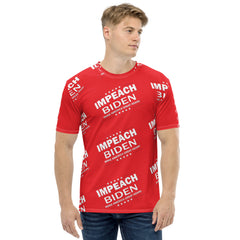 Impeach Biden Red All over Men's T-shirt
