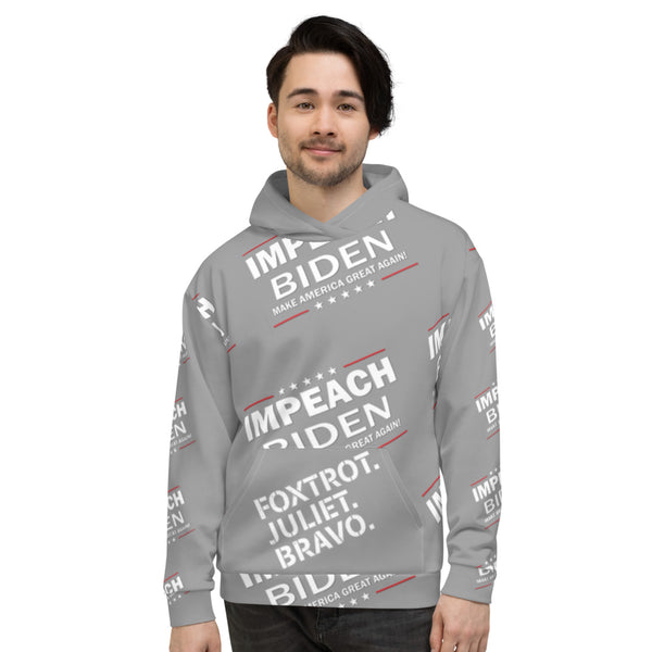 Impeach Biden All over Print Unisex Hoodie – US Patriot Colors