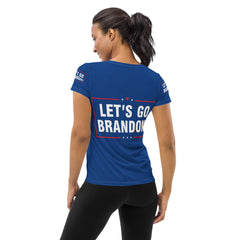 Let's Go Brandon All-Over Print Women's Athletic T-shirt