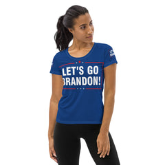 Let's Go Brandon All-Over Print Women's Athletic T-shirt