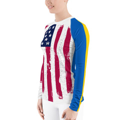 USA Ukraine Friendship Women's Rash Guard