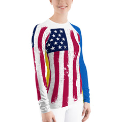 USA Ukraine Friendship Women's Rash Guard
