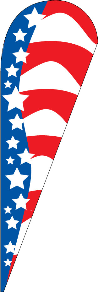 American Glory Teardrop Feather Advertising Flag (Flag Only).