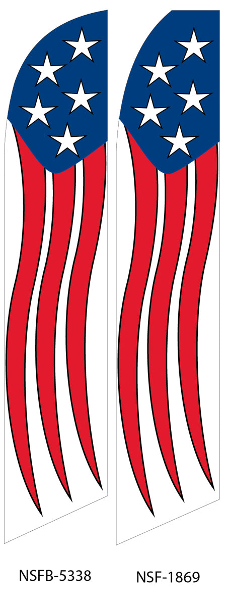 American Stars and Waving Stripes Advertising Banner (Flag Only).