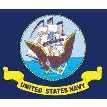 US Navy 3 x 5 Poly-Cotton With Brass Grommets Flag (USA Made).