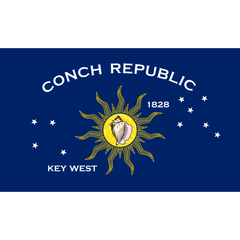 Joe Forte's Key West Volume I Hardbound, with 2x3 ft flag - Conch Republic - Key.