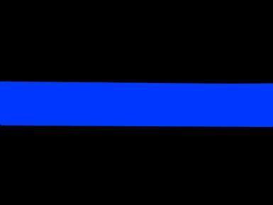 Police Thin Blue Line Flag Bumper Sticker.
