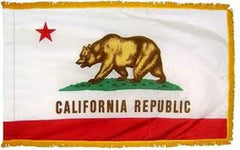 California State Flag - Outdoor - Pole Hem with Optional Fringe- Nylon Made in USA.