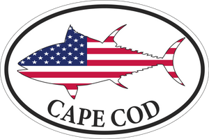 Cape Cod Oval Bumper Sticker – US Patriot Colors