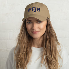 FJB Blue Letters Dad hat.