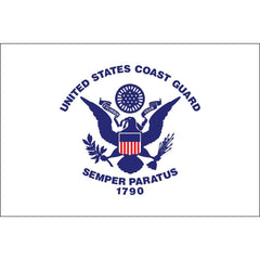 Coast Guard Flag - Outdoor - Commercial - All Sizes - Nylon Made in USA.