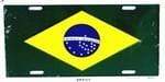 Brazil flag license Plate.