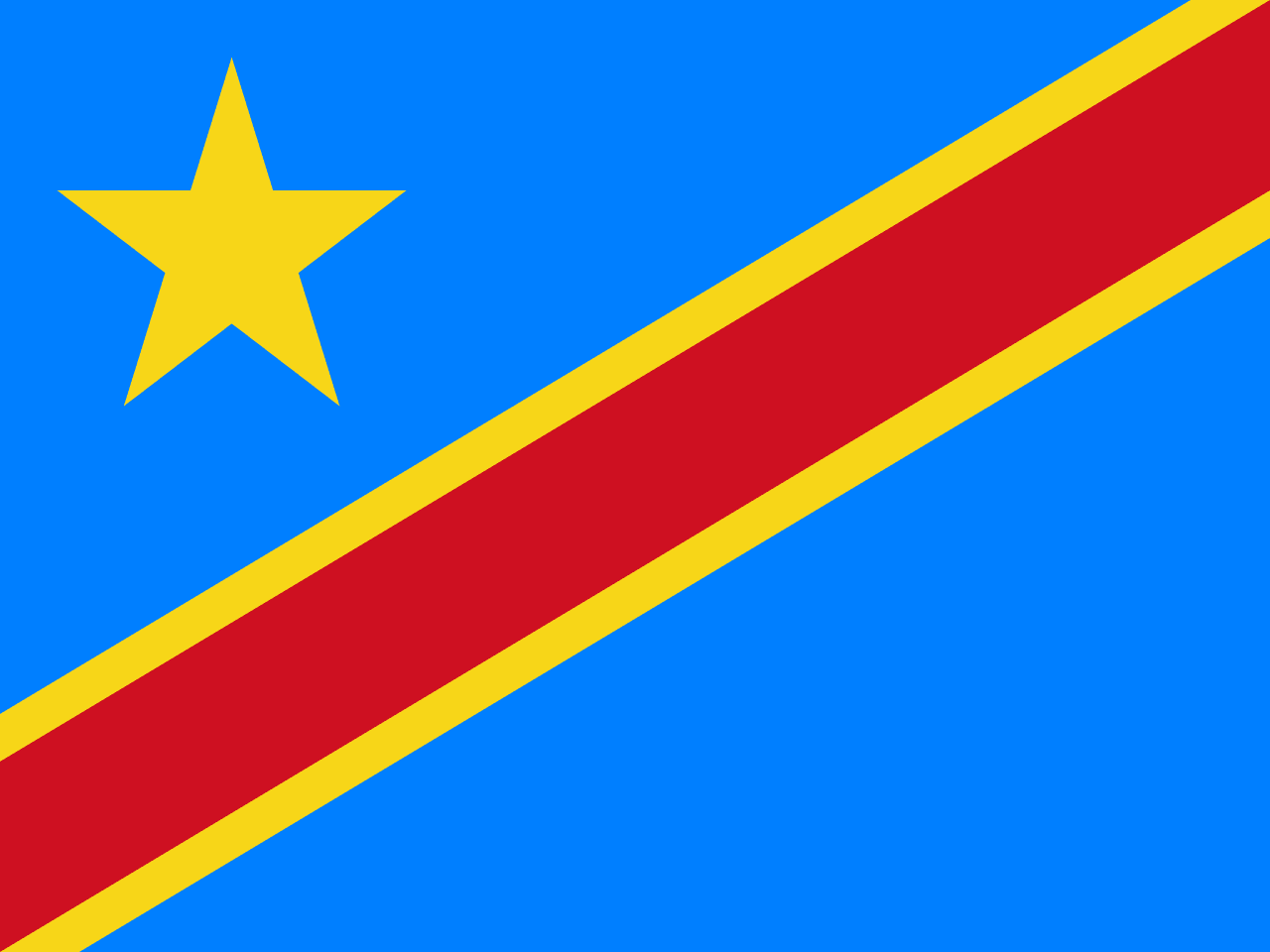 Democratic Republic of the Congo 3 x 5 Nylon Dyed Flag (USA Made).