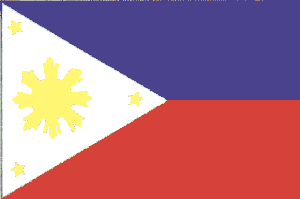Philippines 3 x 5 Nylon Dyed Flag (USA Made).