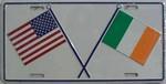 USA Ireland Crossed Flags license plate.