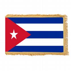 Cuba Flag - Outdoor - Pole Hem with Optional Fringe- Nylon Made in USA.