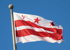 Washington DC - District of Columbia Flag  - Made in USA.