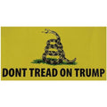 Don't Tread on Trump Gadsden Snake Bumper Sticker Yellow