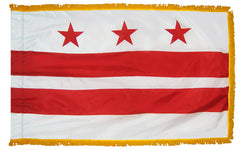 District of Columbia Flag - Outdoor - Pole Hem with Optional Fringe- Nylon Made in USA.