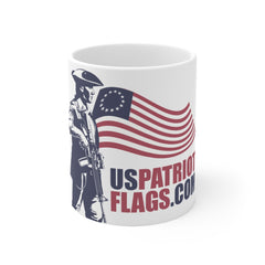 US Patriot Flag Logo Ceramic Mug 11oz.