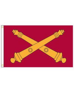 Field Artillery Branch US Army Flag - Made in USA.