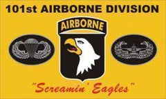 101st Airborne Division "Screaming Eagles"  Yellow Flag Made in USA.